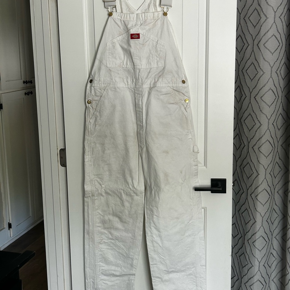 Dickies White Utility Workwear Overalls Men’s 32x32